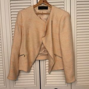 Zara Cream Blazer with Gold Accents